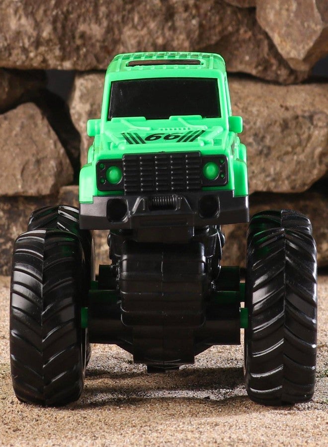 Stylbase Baby Toy Car Pull Back Vehicles Monster Truck Baby Boys Toys Best Birthday Gift for Kids Baby Boys & Girls Plastic Car for Kids Khilona (Age 2 to 5 Years 4x4 inches Green) - Image 2